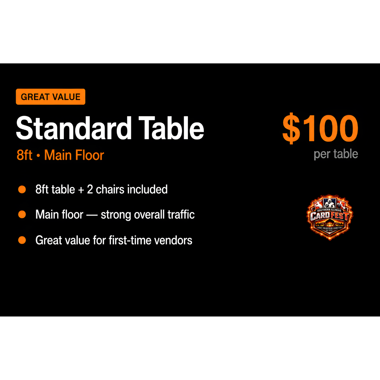 8’ Vendor Table